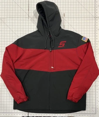 Snap-On Men's Pro Jacket Size XL Black Red Canvas Hooded Workwear Ships Fast - Image 1 of 4