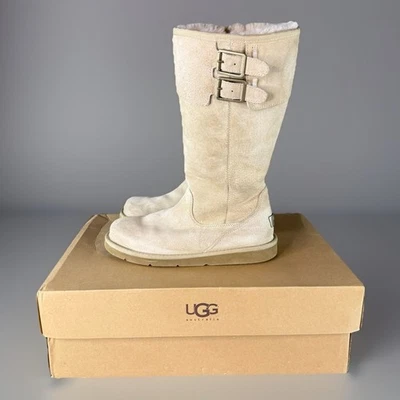 Botas UGG Surrey 5946 W SAN para mujer talla 8 altas de gamuza de piel de oveja - edición limitada Foto 1 de 4