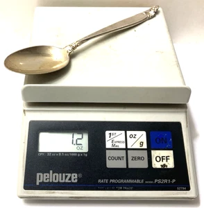 Cucharadita de plata esterlina Lunt vintage (1,2 OZ -32 gramos) como se encuentra usada + ¡limpia! - Imagen 1 de 11