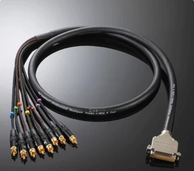 DB25 to RCA 8-Ch HI-FI Audio Canare Snake Cable MR202-8AT DTP-805 upgrade RH - Image 1 of 4
