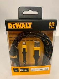 Dewalt DXMA1311325 USB Charging Cable For iPhone / Lightning / iPad 6' (6ft)  - Picture 1 of 3