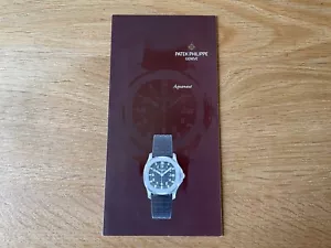 Folleto PATEK PHILIPPE AQUANAUT Ref 5060A Booklet - Vintage 1997 Watch Collector - Picture 1 of 6