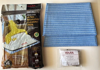 HAAN MF-4 Ultra Microfiber Cleaning Pads Steam Cleaning 4 PK+2 Bonus Fresh Rinse - Image 1 of 4