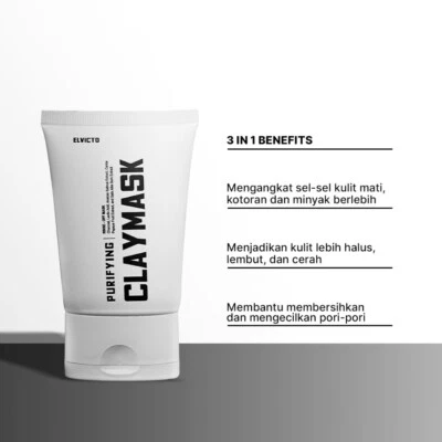 ELVICTO PURIFYING CLAY MASK FOR MEN 50g US Free Tax - Image 1 of 4