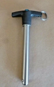 1/2" X 5" GRIP 17-4 STAINLESS STEEL AVIBANK BALL LOCK QUICK RELEASE PIN (T HDL) - Picture 1 of 3