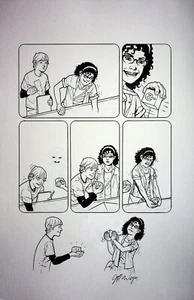 JEFF WEIGEL Signed SMASH! Hadron Collider Hand Inked Interior Page #JW - Picture 1 of 2