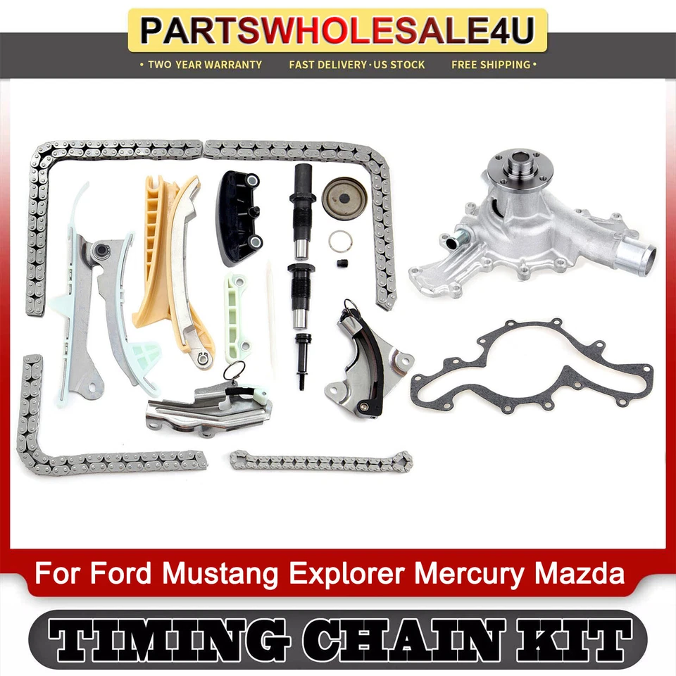 Timing Chain Kit Water Pump For 4.0L Ford Mustang Explorer Mercury Mazda 97-10 Foto 1 de 4