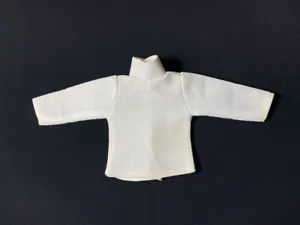 Vintage white nylon top turtle neck long sleeves fit 12” fashion doll - Picture 1 of 3