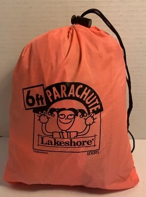 Paracaídas Lakeshore 6 pies con bolsa preescolar colores arco iris muy resistente Foto 1 de 4