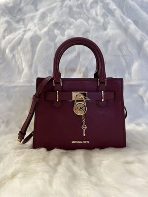 Michael Kors Hamilton Small Leather Satchel + dust bag- Mulberry - Image 1 of 4