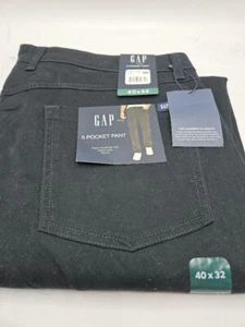 GAP Mens Gapflex Stretch Technology Slim Fit Denim Jeans, True Black 40W x 32L - Picture 1 of 4