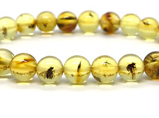 Amber Bracelet INSECT in EVERY BEAD Gift Baltic Round Beads Insects 5,1g 17464