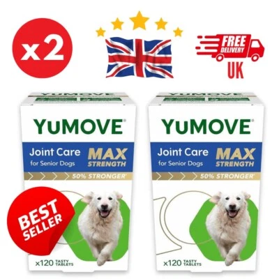 x2 Pack YuMOVE Senior Dog MAX Strength Joint Supplement - 240 Tablets