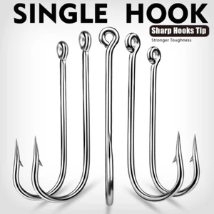 Saltwater Fishing Hooks O'shaughnessy Stainless Steel Long Shank Forged Fishhook - Picture 1 of 23