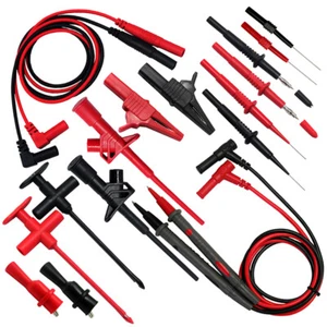 AideTek Automotive 9 Stck. Silikon Messleitungen Kit Isolierung Krokodilklemmen 20169 - Bild 1 von 11