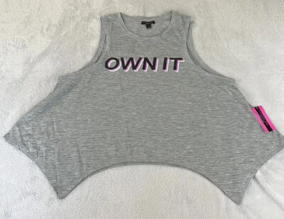 Camiseta sin mangas Material Girl Juniors gris Own It talla mediana   Foto 1 de 4