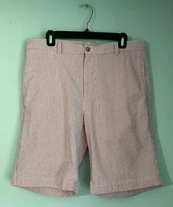 Pantalones Cortos Club Vineyard Vines Rojo Blanco Logo Seersucker 34 - Imagen 1 de 6