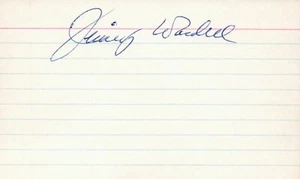 Jimmy Wasdell 1937 Washington Senators Signed 3x5 Index Card with JSA COA - Picture 1 of 2