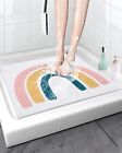 Shower Mat Non Slip, Soft Comfort Massag Bathtub 24 X 24 Inch Bohemian Rainbow