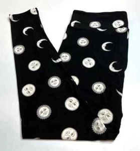 OS LuLaRoe Halloween Leggings Sun Moon Phases on Solid Black NWT 457148 - Picture 1 of 4