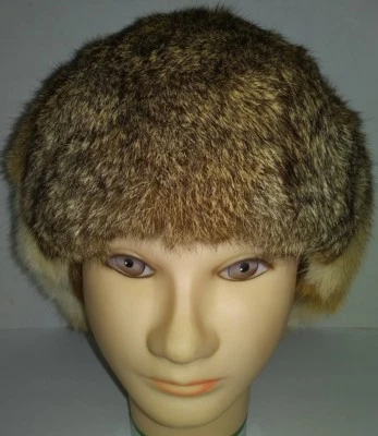 Vintage Real Fur Helmet Hat Cabbie Pillbox Rabbit Brown Carson Pirie S - Image 1 of 4