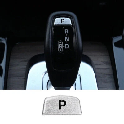 Cubierta de botón de cambio de marchas de consola central de aluminio plateado para Jaguar E-PACE 18-20 Foto 1 de 4