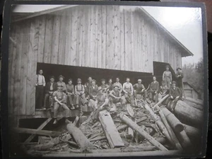 Exceptional Lumber Mill & Workers Image, Taken by Knapp, near Brookville, PA! - Picture 1 of 4