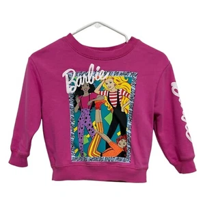Cotton On Barbie Girls Size 5 Pink Graphic Sweatshirt - Picture 1 of 13