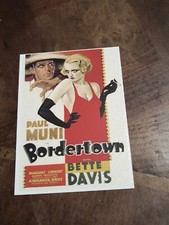 BORDERTOW W/ BETTY DAVIS 2007 BREYGENT 1935 REG. SIZE POSTER GLITTER CARD #8