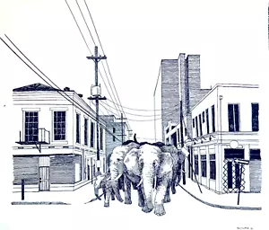 Original art for Block Party 2011 New Orleans by Justin Santora - Picture 1 of 2