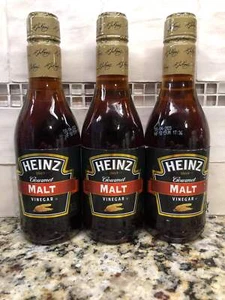 3 Bottles Heinz Gourmet Malt Vinegar 12 oz Old English Fish & Chips - Picture 1 of 5