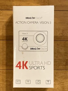 DRAGON TOUCH 4K ACTION CAMERA 16MP Vision 3 Underwater Waterproof 170°, NEW!!! - Picture 1 of 12
