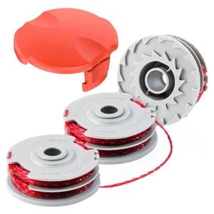 3 x Strimmer Trimmer Spool & Cover For Flymo Revolution 2000 2300 2500 Twin Line - Picture 1 of 8