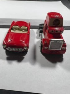1/39 Scale Diecast Maisto Toys 1957 Red Chevy Corvette AND Rust-Eze Truck - Picture 1 of 14