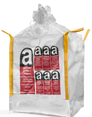 DS SAFETYWEAR ARBEITSSCHUTZPRODUKTE GMBH, IM ROHNWEIHER 14, 53... XXL 2,5m³ Asbest Big Bag 135x135x130cm FIBC Transportsack Big Pack staubdicht mi
