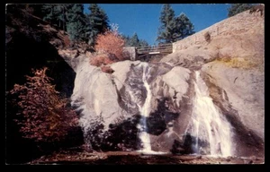 Postcard Helen Hunt Falls, Cheyenne Mountain District, Colorado Springs, CO - Picture 1 of 2