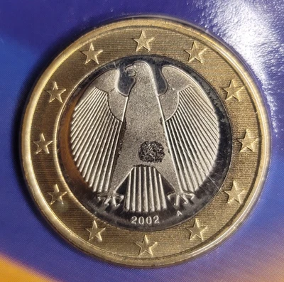 2002 1€ GERMANY 1 EURO BIMETAL COIN EAGLE BU - Image 1 of 4