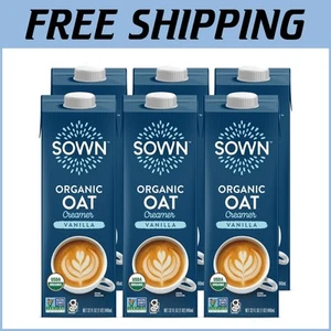 Crema de avena de vainilla sin OGM - vegana, sin gluten y estable en estante, 6 x 32 oz - Imagen 1 de 10