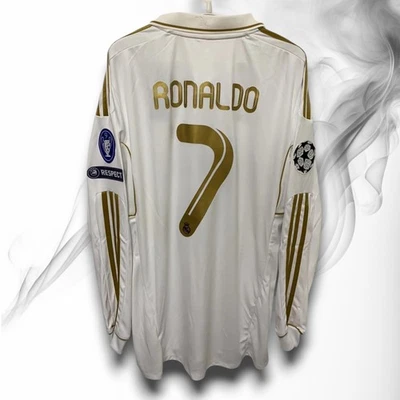 Cristiano Ronaldo #7 Real Madrid 2011/2012 Long Sleeve Home Jersey - Image 1 of 3