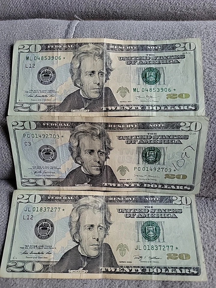 3 Pack Star Note $20.00 Bills - Image 1 of 1