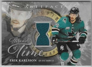 ERIK KARLSSON 2025-26 UPPER DECK ARTIFACTS THREAD OF TIME - Picture 1 of 2