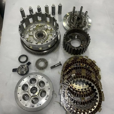 06-07 YAMAHA YZF R6 R6R COMPLETE CLUTCH PLATES BASKET HUB 2006 2007 *OEM GOOD* - Image 1 of 4