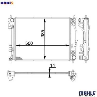 RADIATOR ENGINE COOLING CR 1972 000P FOR HYUNDAI KIA G4FA 1.4L G4FC 1.6L 4cyl - Image 1 of 4