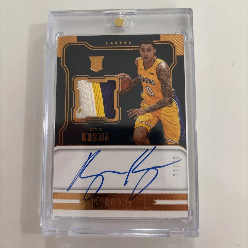 2017-18 Panini Dominion Jersey Bronze /49 Kyle Kuzma #148 Rookie Auto RC - Image 1 of 2