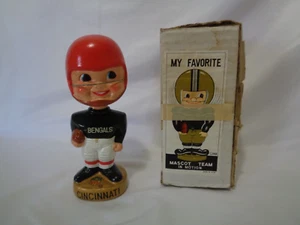 1968 Cincinnati Bengals NFL Football Bobbing Head Bobblehead Gold Base w Box - Picture 1 of 21