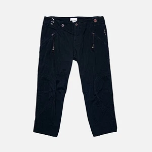 diesel biker capri short pants 29 BLACK DRKSHDW MUGLER Y2K PUNK RICK OWENS - Picture 1 of 6