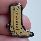 Cowboy Boot Kamloops BC Western Canada British Columbia Enamel Hat Lapel Pin