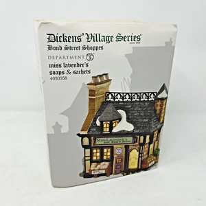 Miss Lavenders Soaps & Sachets Dickens Village Series Dept 56 lights work box - Picture 1 of 10