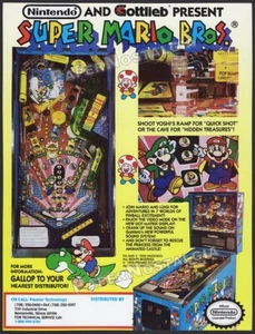 SUPER MARIO BROS. Pinball - Pubblicità commerciale originale 1992_Nintendo_Gottlieb - Foto 1 di 1