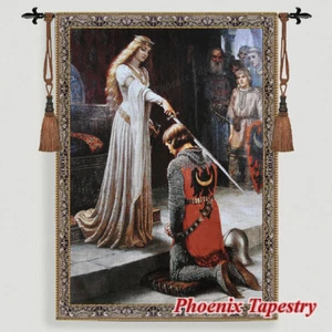 The Accolade Tapestry Wall Hanging Medieval Jacquard Weave 100% Cotton 55"x39" - Picture 1 of 10